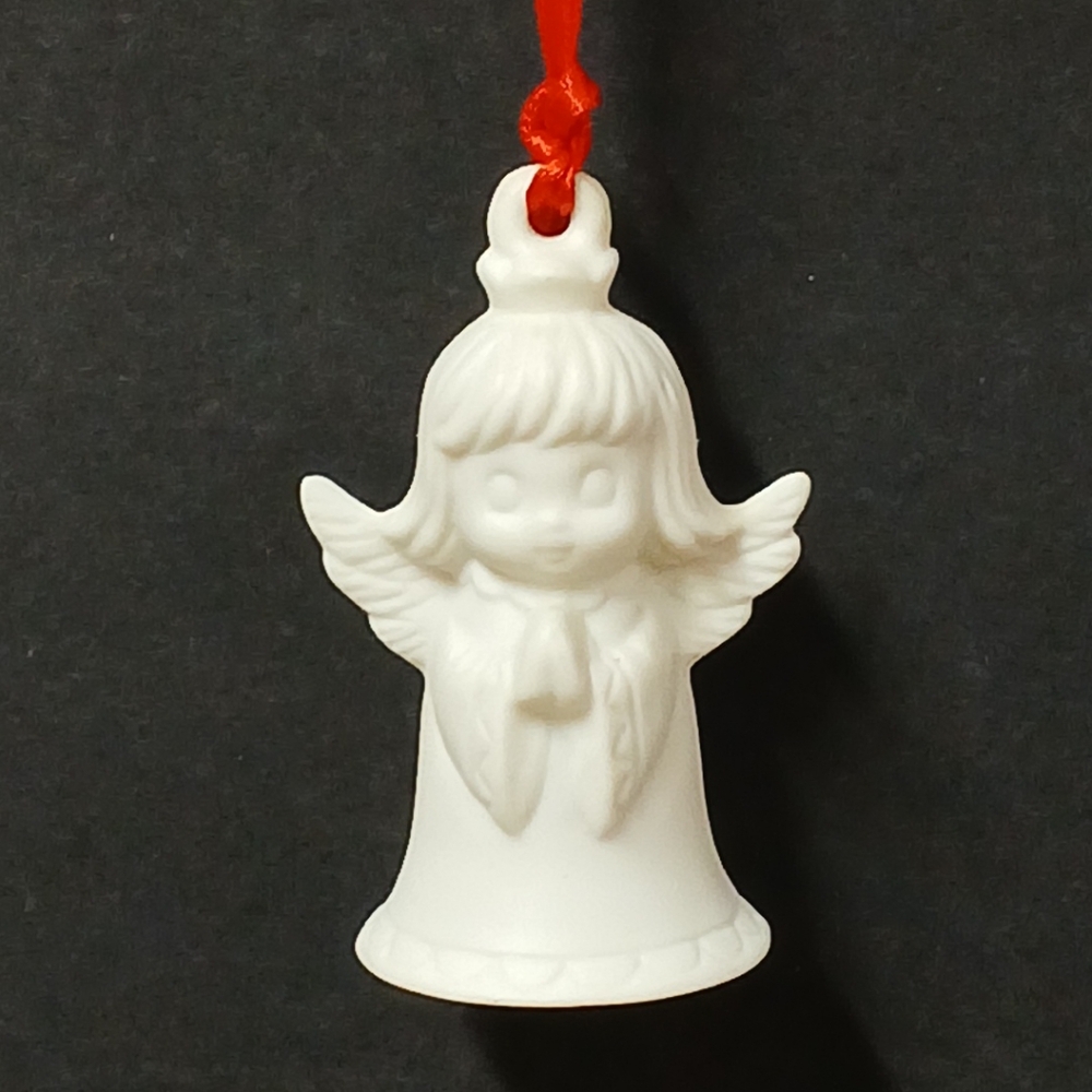 Vintage 1997 N. Oakes Bell Shaped Angel Ornament